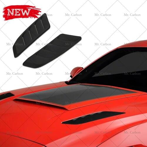 FOR MUSTANG GT350 GT500 2015-2020 ROUSH STYLE ABS HOOD VENT TRIM 2PCS TUNING PART FOR MUSTANG BLACK ROUSH AIR INTAKE DUCT RACING