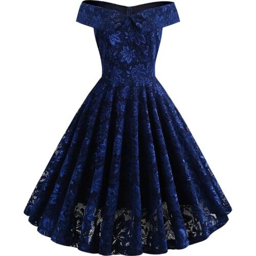 EBay Amazon AliExpress Cross-Border Hot Selling European And American-Style Sexy Lace Expandable off-Shoulder Dress Gown Hot Sel