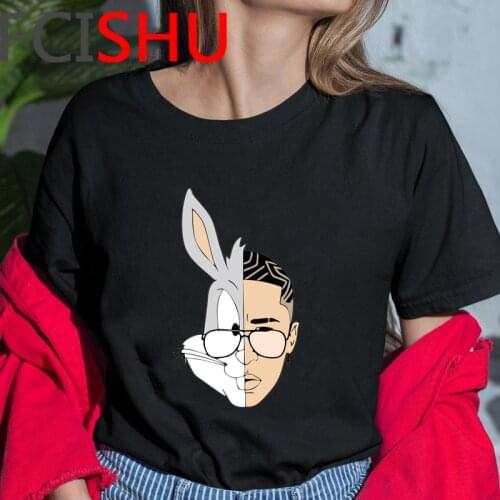 Bad Bunny Hip Hop Funny Cartoon T Shirt Men Graphic Aesthetic Unisex T-shirt Summer Casual Tshirt Hip Hop Rapper Top Tees Male