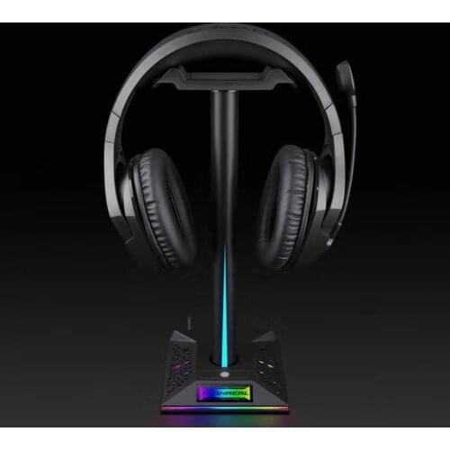 Headset Remote Control Storage Organizer Headphones Stand Holder RGB Gaming Headset Over-Ear Earphone Display Bracket