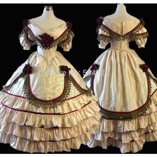 Tailored! 18 Century French Duchess Retro medieval Renaissance Reenactment Theatre Civil war Victorian dress HL-493