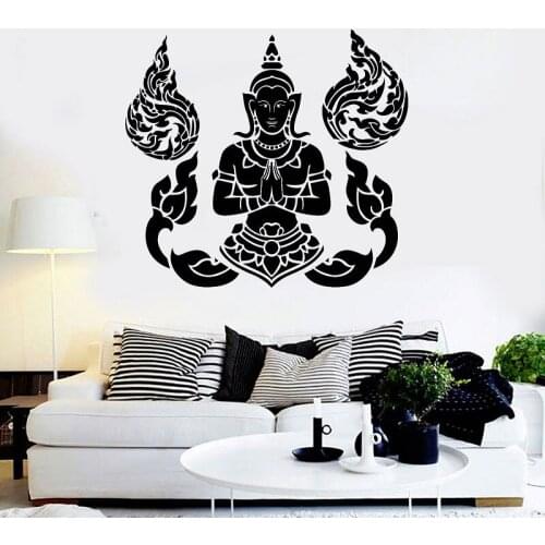 Hindu Mythical Character Yoga Meditation Art Deco Vinyl Wall Decal Yoga Studio Home Decor Wall Sticker YJ19