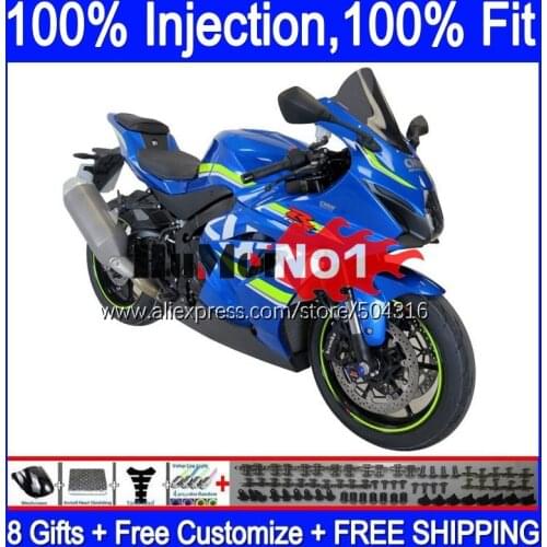 Injection OEM For SUZUKI GSXR1000 L7 L8 GSXR 1000 2017 2018 2019 116MC.21 GSXR-1000 blue glossy K17 GSX-R1000 17 18 19 Fairing