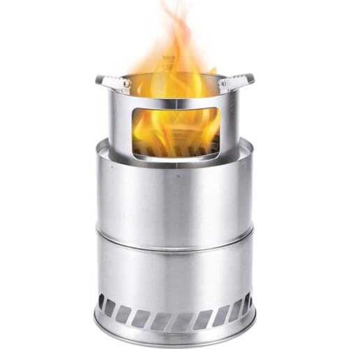 Large Stainless Steel Bonfire Fire Pit Windproof Portable Winter Heating Stove Practical Outdoor fire pit