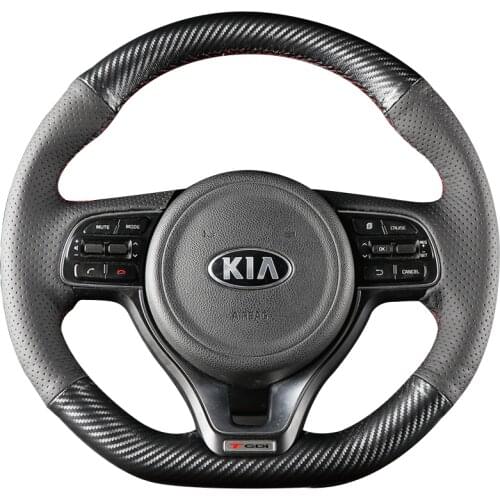 For Kia K5 K4 K3 K2 zhisportage KX3 sportage R fcrte KX cross kx5 DIY custom leather car interior special steering wheel cover