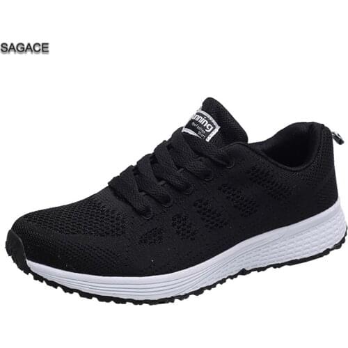 SAGACE Women Fashion Mesh Round Cross Straps Flat Sneakers Running Shoes Casual Shoes Lightweight Sneakers Running Shoes Outdoor