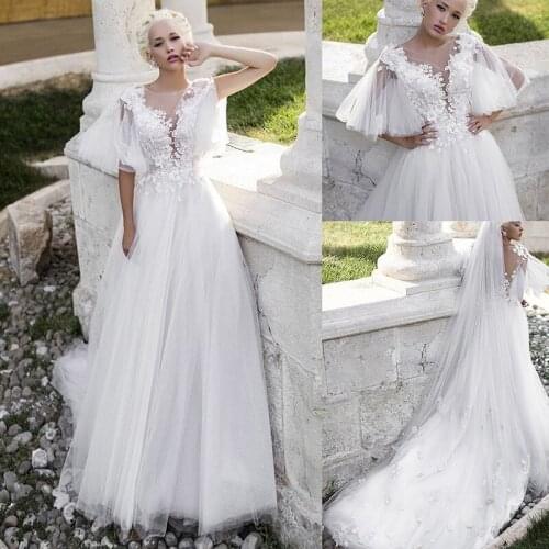Lampades Wedding Dresses With A Train