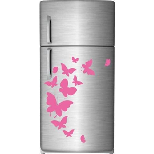 Beautiful Butterflies Pattern Fridge Door Decals Vinyl Art Home Decor Refrigerator Sticker Home Accessories Mural Removable 4706