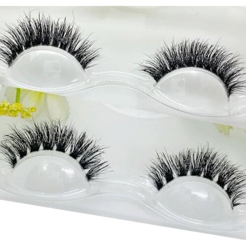 Mink 3D False Eyelashes Handmade Transparent Stem Natural Long Cross Eyelashes Winged Party Dating Makeup Thick Fake Eyelashes