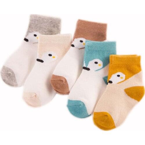 Newborn Baby Socks Fox Print Cartoon Combed Cotton Ankle Socks Neonatal Private Tube Baby Socks Kids Boy Girl Socken