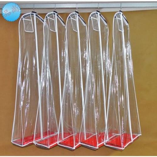 Wholesale Transparent Wedding Dress Dust Cover Wedding dress bag / clothes cover / dust cover / Waterproof PVC Garment Bag