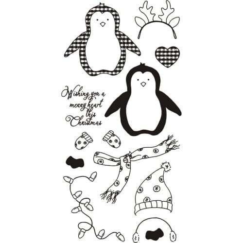 Penguin stamp Clear Stamp for Scrapbooking Transparent Silicone Rubber DIY Photo Album Decor A235