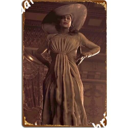 Dimitrescu Poster Metal Plaque Kitchen Wall Decor Cinema Living Room Designing Tin Sign Poster