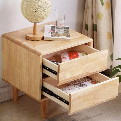 Solid wood Nordic bedside table mini bed side small cabinet bedroom simple storage cabinet with drawer storage cabinet