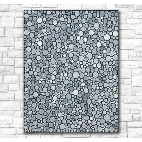 Hand painted Oil Painting Wall painting Yayoi Kusama INFINITY DOTS HOWE Home Decorative Wall Art Picture Living Room painting