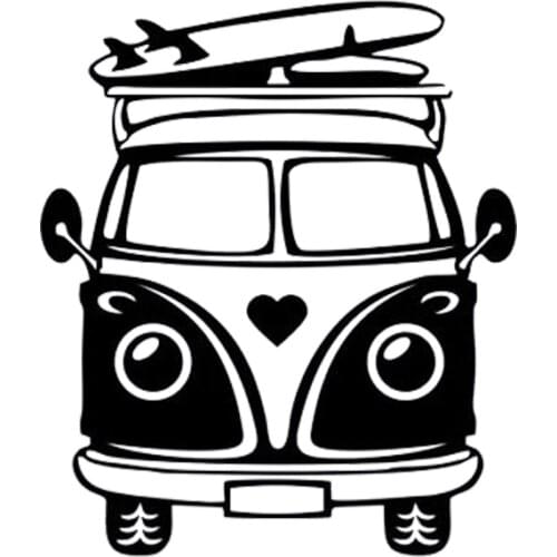 Dawasaru Camper Travel Surf Skateboard Summer Beach Cloth Ocean Vinyl Sticker Decals Fashion Car Accessories,17cm*15cm
