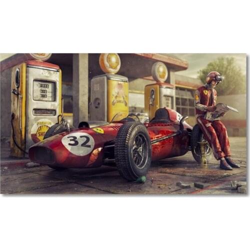 Modern Fashion Posters and Prints Car Retro Oil Painting On The Wall for Home Room Decoration Wall Art Picture Frameless