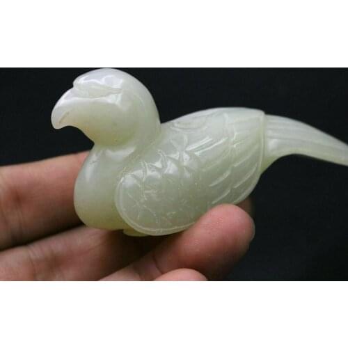 Big Treasure Certificated Royal Chinese Hetian Jade Freedom Bird Totem Pendant Carving Timestown 20201126A
