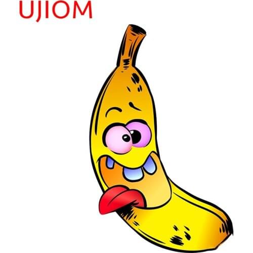 UJIOM Funny Banana Cartoon Design Wall Stickers Switch Panel Mural Art Home Decoration Sticker Decor Decals Bedroom Wallpaper