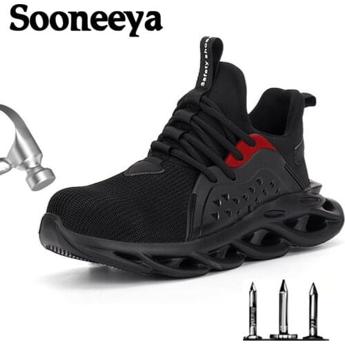 High Quality Steel Toe Work Safety Shoes for Men Puncture Proof Security Boots Man Breathable Light Industrial Running Shoes