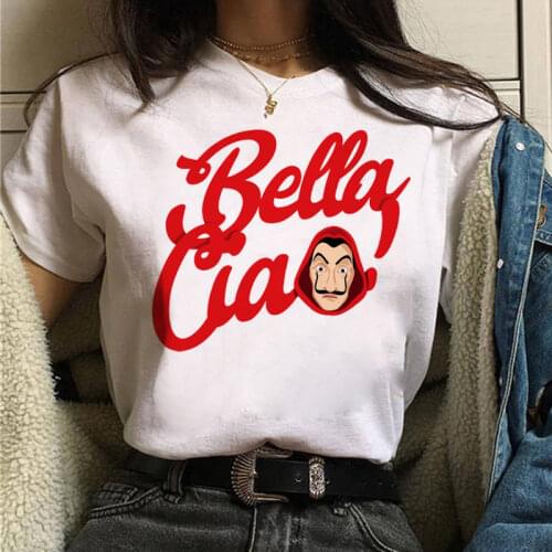 New Bella Ciao T Shirt Fashion Women T Shirt La Ca Sa De Papel T-shirt Female Short Sleeve Tops Tee Casual Woman T-shirts Tops
