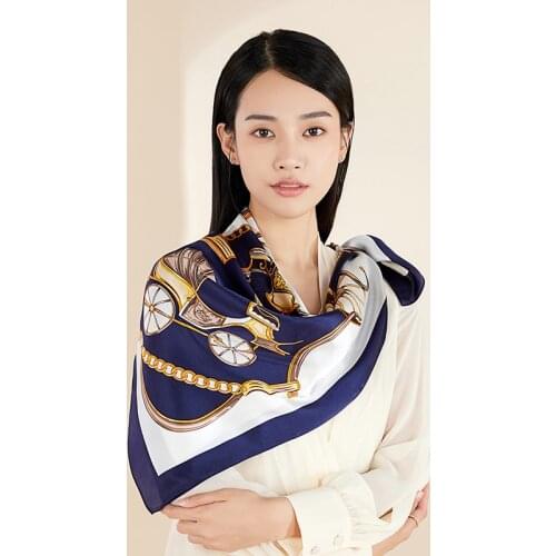 Natural Silk Women Scarves 100% Real Silk 88*88cm Square Scarf Womens Pure Silk Wraps Shawls Head Scarf Bandana Neckerchief