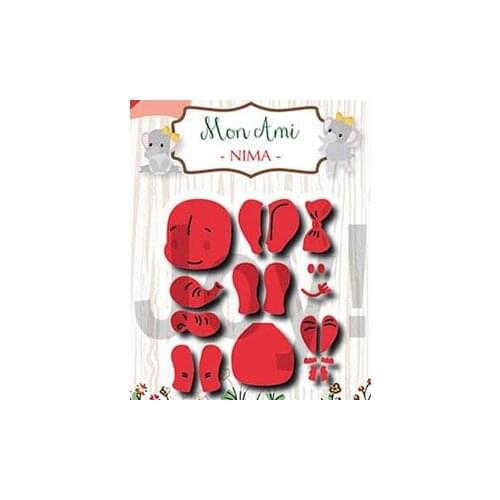 Animal Elephant Metal Cutting Die girl DIY Scrapbooking Paper Cards Decorative Craft Embossing