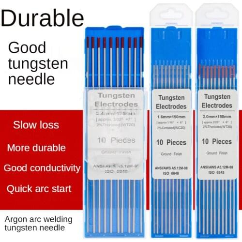 1 Box of 10 Professional Tungsten Electrodes 150mm 6" 1.0 1.6 2.4 3.2mm WL20 WT20 WC20 WL15 WZ8 WY20 WP WR