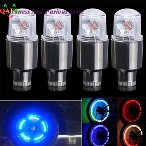 2Pcs LED Car Bike Wheel Tire Tyre Valve Dust Cap Spoke Flash Lights Car Valve Stems & Caps
