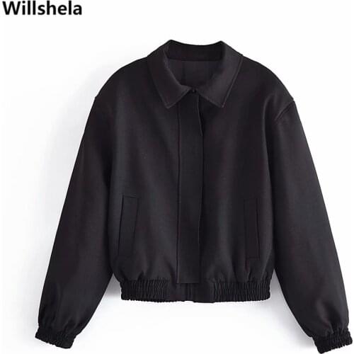 2021 Women Fashion With Pockets Zippers Solid Jacket Long Sleeves Lapel Neck Vintage Female Cardigan Chic Tops