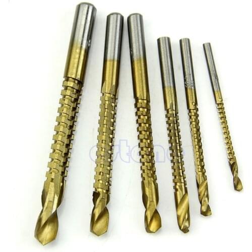 6pcs Woodworking Cutting Cutter Hole Saw Holesaw Wood Metal HSS Ti Drill Bit