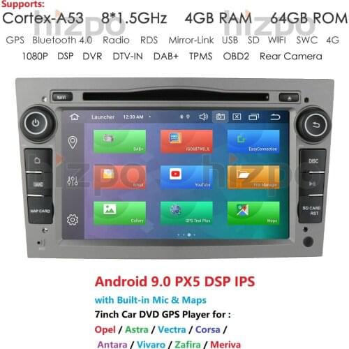 2 Din 4G RAM Android 10 Car DVD Radio for Opel Corsa C D Astra H Meriva Vectra Antara Zafira Vivaro GPS PX5 Stereo Player