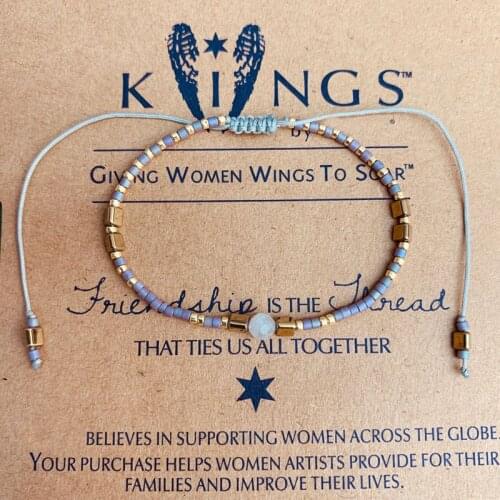 Natural Stone Purple Beads Bracelet Women MIYUKI Handmade Seed Crystal Gold Color Bracelets Boho Rope Jewelry Friendship Gift