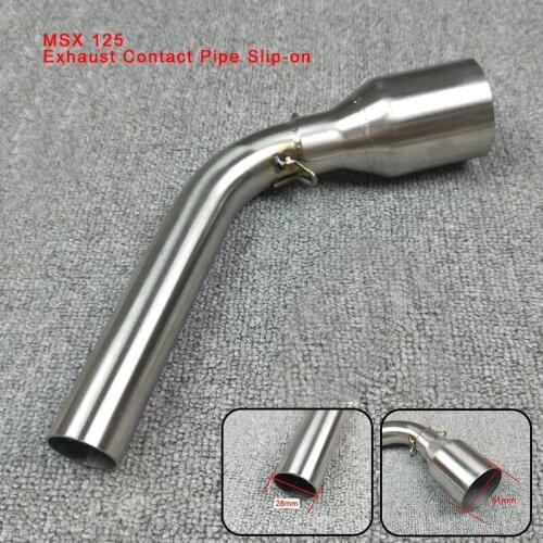For HONDA GROM MSX125 2013 2014 2015 MSX 125 Motorcycle Exhaust Middle Contact Pipe slip-on 100% Brand New