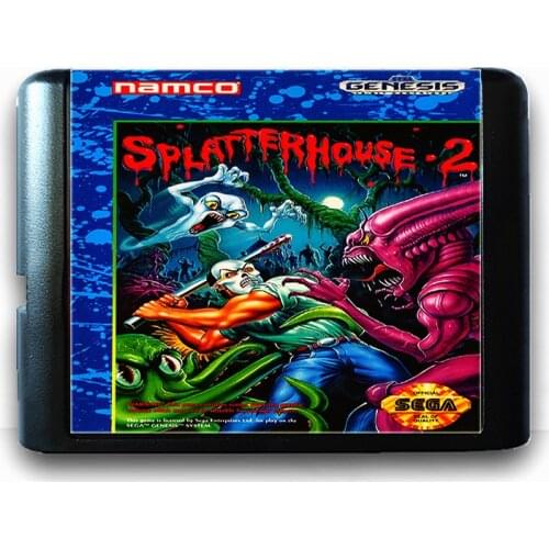 Splatterhouse 2 for 16 bit Sega MD Game Card for Mega Drive for Genesis US PAL Version Video Game Console