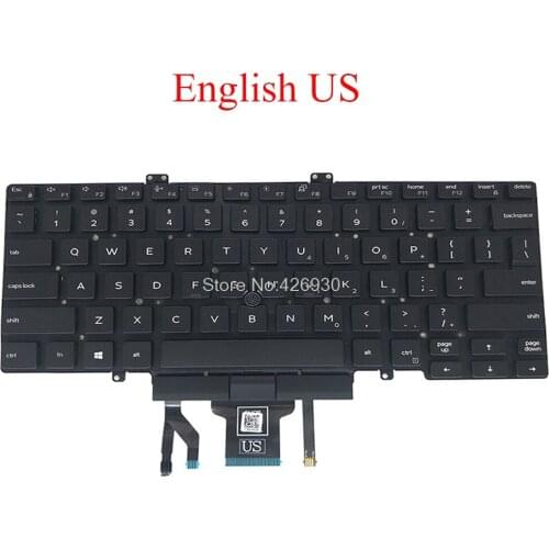 US UK Keyboard For DELL For Latitude 5400 5401 5410 03J9FC 3J9FC 07D2R0 7D2R0 PK132FB2A00 PK132FB3A15 English United Kingdom new
