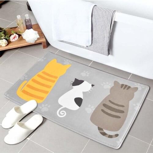 Door Mat Cute Mat Welcome Mat 15.7 x 23.6 inch Washable Cat Pattern