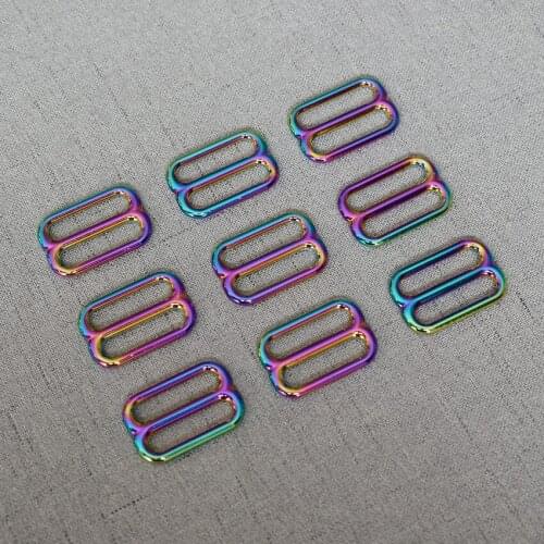 Colourful 25mm Metal Adjuster Slider Rucksack Bag Handbag Dog Collar Leather Sewing Accessory Straps Buckle hardware 25BXK-C