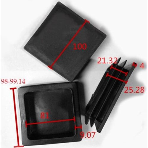100 x 100 mm square tube plug, pipe insert end cap chair table Feet leg cover blanking pipe tube insert