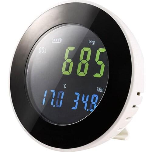 HT-501 1pc New 9999ppm Carbon Dioxide CO2 Detector Plastic Air Temperature Humidity Data Logger For Daily Use