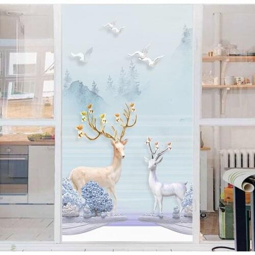 Custom bathroom glass stickers toilet light translucent opaque anti-frost matte shading window glass film privacy