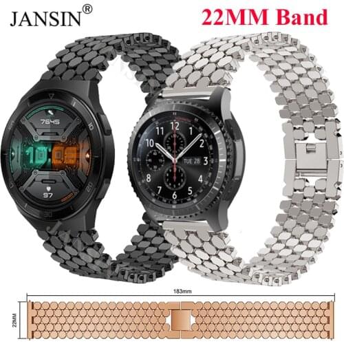 For Huawei Watch gt 2e Strap GT GT2 46mm Watchband 22mm band for Samsung galaxy watch 46mm gear s3 Metal Strap amazfit gtr 47mm