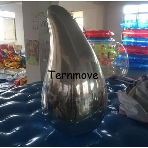 Silver PVC mirror Tumbler,Christmas decoration Ball Reflect Mirror Ball For Stage Exhibition inflatable tumbler for event