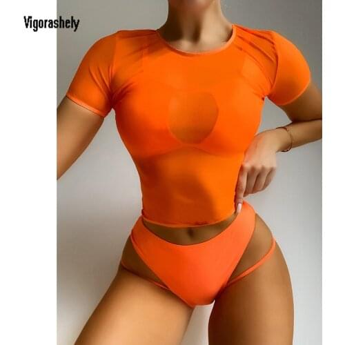 Оранжевые купальники Vigorashely China At AliExpress