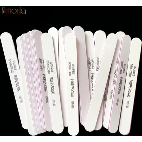 10x Professional White Nail File 100/180 New Design Sanding Files Manicure Nail Tools Cuticle Remover Buffer Nail Art Sets