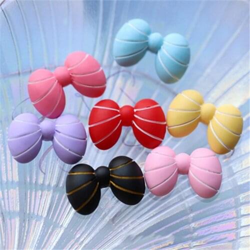 20Pcs Flat Resins of Characters Kawaii Bowknot Flatback Resin Cabochon Scrapbooking Accessories DIY Embellishments Decor Craft
