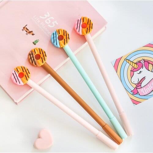 36 pcs/lot Creative Cookies Gel Pen Cute 0.5 mm black Ink Signature Pens Promotional Gift Stationery School Supplies