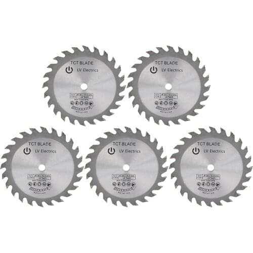 5Pcs 4.7in 24 Teeth Hard Alloy Universal Wood Usage Woodworking Cutting Saw Blade Web