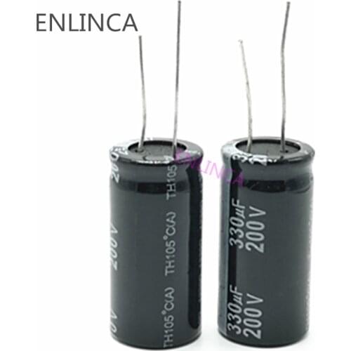 5pcs/lot 330UF 200v 330UF aluminum electrolytic capacitor size 18*35 T29 200V330UF 20