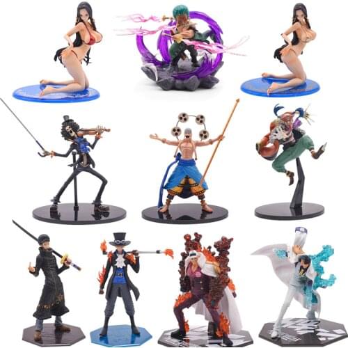 Anime One Piece Sauron Boa Hancock Kohza Sabo BROOK Enel Buggy PVC Figures Collectible Model Toys 16-24CM